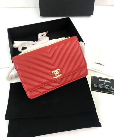 Клатч Сhan**l Chevron Trendy CC WOC Red
